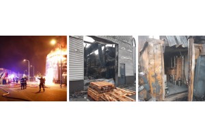 Bumax brandwerende container doorstaat brand in bedrijfspand