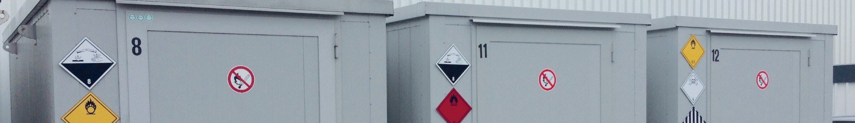 Brandwerende betreedbare containers