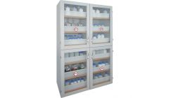 Zuren en logen kast met optioneel plexiglas deuren