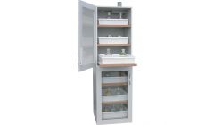 Zuren en logenkast SLS 600 met 6 niveaus en optioneel plexiglas deuren