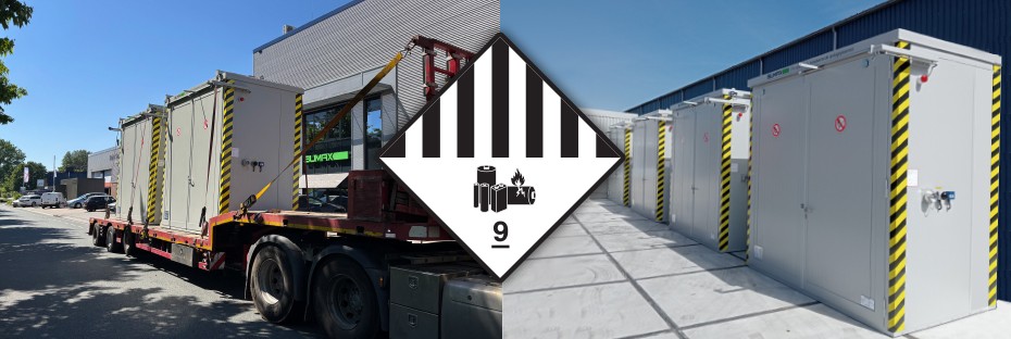 Brandwerende lithium opslagcontainers geleverd volgens PGS 37-2