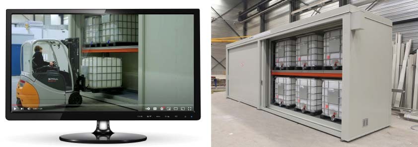 Product video brandwerende container met schuifdeuren conform PGS 15